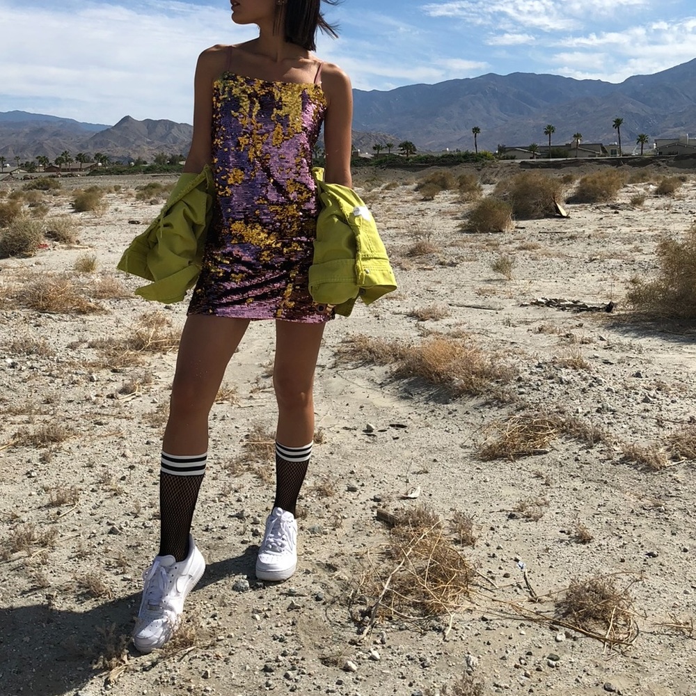 For love & lemons sequin dress